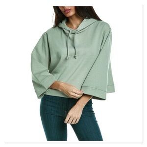 OAT New York Sage Green Bell Sleeve Hoodie